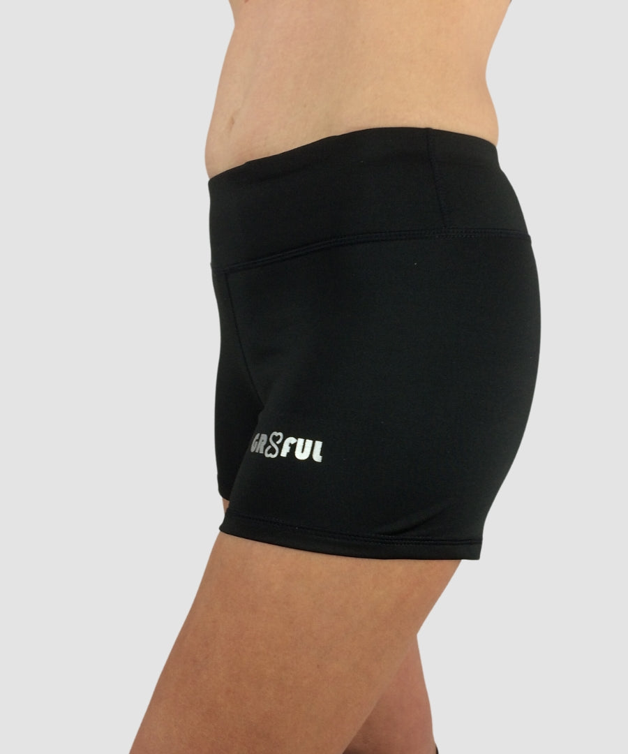 Black womens hot pants racing shorts